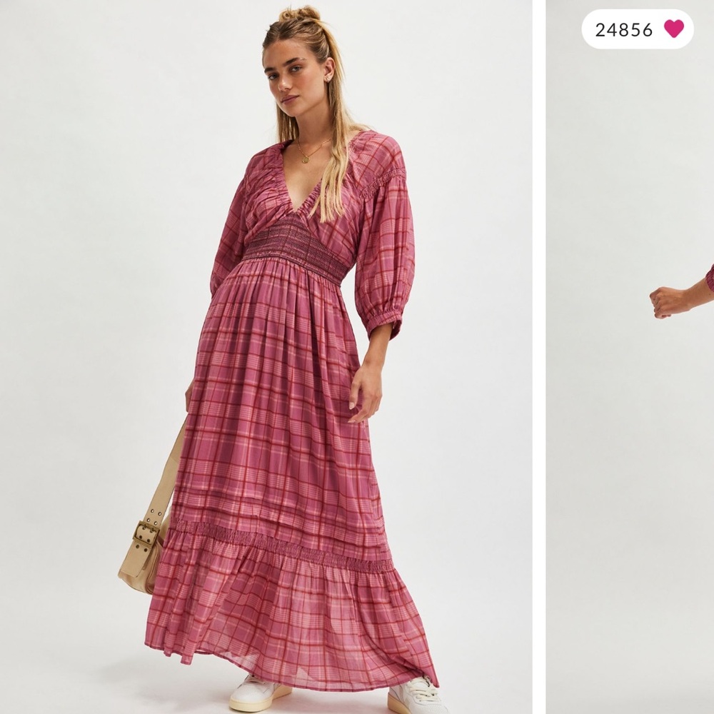 NWT FREE PEOPLE GOLDEN HOUR MAXI DRESS